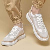 Nueva marca al por mayor, zapatos planos de noche dorados para hombre, zapatillas elegantes de cuero genuino a la moda, 37-45, zapatos Unisex para mujer, zapatos grandes - details 10