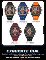 Reloj deportivo de carreras de lujo para hombre, esfera esqueleto de barril, resistente al agua, luminoso, reloj de pulsera para exteriores, reloj de negocios para hombre - details 4