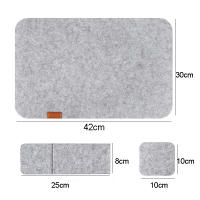 Manteles Individuales de fieltro lavables para cocina, posavasos de vidrio con aislamiento térmico, bolsas de almacenamiento para cubiertos, decoración del hogar, 3/12/18 piezas - details 4