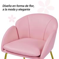 Silla de comedor moderna tapizada en terciopelo con brazos y respaldo ergonómico gris - details 53