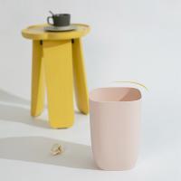 Cubo de basura de plástico para baño, papelera pequeña para oficina, papelera moderna para dormitorio, sala de estar, color rosa - details 1