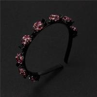 Diadema fija con flequillo de diamantes de imitación antideslizante, accesorios para el cabello dulces, bandas para el cabello con Clips, tocado de estilo coreano, Aro para el cabello brillante - details 15