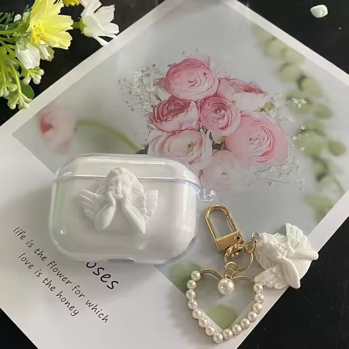 Funda de silicona con pulsera de perlas láser para accesorio electrónico de moda profesional - 1