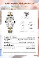 Nuevo reloj suizo para mujer, resistente al agua, luminoso, con calendario dual - details 0