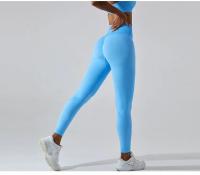 Pantalones deportivos ajustados de secado rápido para mujer, pantalones de Yoga ajustados, pantalones de Yoga de punto sin costuras, pantalones de chándal transpirables antitratamiento para gimnasio y Fitness - details 13