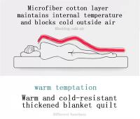 Mantas cálidas para la cama, edredón de franela gruesa de 3 capas, suave y cómodo, lavable, Otoño e Invierno - details 4