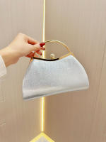 Nueva moda europea y americana retro completa diamante arco cadena pequeña bolsa cuadrada cena bolso de imitación de diamantes bolsa de mensajero - details 4