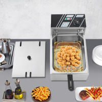 Fritura Profesional de Acero Inoxidable 2500 W, 6 L, con Cesta y Cubierta - details 3