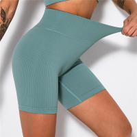 Pantalones cortos de yoga para mujer, leggings de cintura alta sin costuras para correr, entrenar, gimnasio - details 11