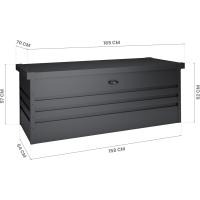 Caja de Almacenamiento Exterior Robusta de 450 L 120x61x62cm Espesor 0,40mm Tapa Abatable - details 18