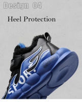 Zapatos deportivos de invierno para niños, zapatillas impermeables de cuero Pu para niños, zapatos antideslizantes para correr, botas cálidas de piel, zapatos de Trekking - details 9