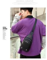 Bolso de hombro de gran capacidad para hombre, bolsa cruzada de pecho, Oxford, informal, para viajes al aire libre, multifunción - details 3
