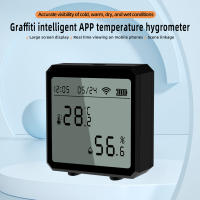 Sensor inteligente de temperatura y humedad con pantalla Digital LCD, Detector de termómetro interior para Alexa y Google - details 0