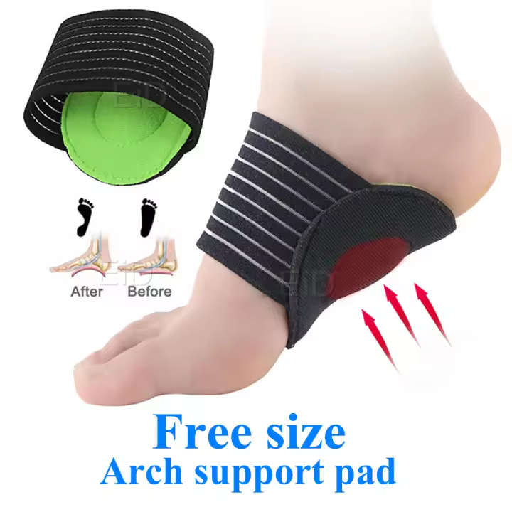 Vendaje de soporte de arco ortopédico para pies planos, almohadillas de cojín para el dolor de talón, fascitis Plantar ortopédica, insertos para el cuidado de los pies planos - 1