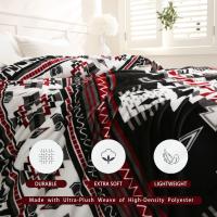 Manta de Franela Bohemia para Todo el Clima, elegante Boho Contemporáneo, Suave y Cálida, Fácil Mantenimiento Multifuncional - details 0