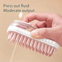 Cepillo de baño de silicona para mascotas, Gel de ducha recargable, depilación, cepillo de masaje para perros, mango ergonómico, peine de aseo para gatos de doble uso en seco y húmedo - details 7
