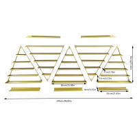 10 estantes triangulares de metal para esmalte de uñas, estantes de exhibición de esmalte de uñas de 5 niveles montados en la pared y 5 barras horizontales para decoración de salón, organizador de almacenamiento de esmalte de uñas (negro) - details 3