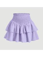 Mia Muse Minifaldas Preppy Peplum de cintura alta lisas básicas para todas las estaciones para mujer - details 1
