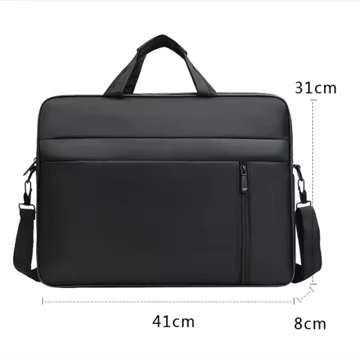 Bolso de hombre de 15,6 pulgadas, bolso de actividad empresarial, bolso negro de organización para ordenador portátil de gran capacidad - 1
