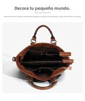 Bolso mujer 2025 nuevo bolso de mano de gran capacidad de cuero suave de moda europea y americana bolso de mujer portátil de un solo hombro - details 2