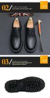 Zapatos de vestir de diseñador para hombre y zapatos casuales de cuero Oxford, fáciles de usar, talla grande, punta redonda alta - details 5
