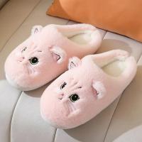 Zapatillas de gato esponjosas peludas para mujer y hombre, zapatos de plataforma para el hogar, chanclas de felpa para interiores, encantadores zapatos de algodón, invierno - details 14