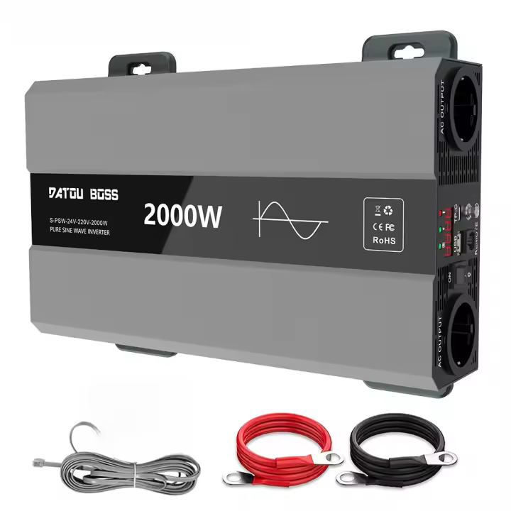 Inversor de Onda Senoidal Puro 2000W-4000W Convertidor de 24V a 220V Fuente de Alimentación de Emergencia para Caravana de Viaje al Aire Libre - 1