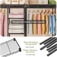 alambre para ropa 6 niveles Vestidor metal resistente para colgar ropa 44.9"L x 15.74"W x 70.9"H Carga máxima - details 2