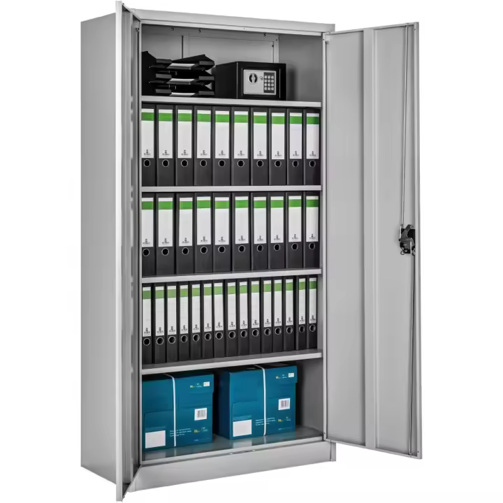 Armario Archivador de Acero Uso Multiusos con 2 Puertas, 4 Estantes Ajustables y 5 Alturas - 1