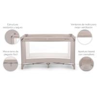 Cuna de Viaje, Hasta 15 kg, Parque Cuna 120x60 cm, 1 Nivel, Plegable, Ligera, Bolsa de Transporte