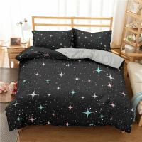 Conjunto de Cama de Estrellas Galaxia Cubierta de Edredón Suave para Niños y Niñas - details 18