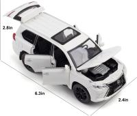 LX570 1/32 Coche SUV de Carretera Fuera del Camino Juguete de Metal Moldeado con Sonido y Luz, 6 Puertas Abiertas para Niños Niña Regalo Perfecto - details 1