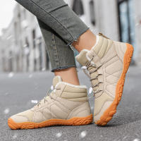 Nuevas botas de nieve de cinco dedos para hombre, zapatos individuales engrosados ​​de terciopelo descalzo, zapatos de algodón impermeables y antideslizantes, botas de ruibarbo para mujer - details 2