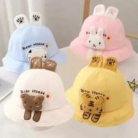 Gorra de Pescador de Algodón Suave para Bebé Gorra de Sol Casual para Niños Pequeños con Orejas de Dibujos Animados - details 0