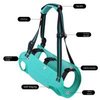 Arnés de elevación para perros con correa ajustable, asa gruesa, portador portátil para perros, forro suave, soporte para piernas, chaleco de elevación para mascotas - details 5