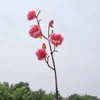 Rama de Magnolia Artificial de 78cm, simulación de arte Floral de tacto Real, flores de orquídeas artificiales hechas a mano de Magnolia grande - details 6