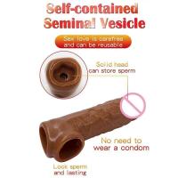 Empaque privado, funda extensora de silicona reutilizable y sexy para agrandar el pene, juguete sexual para adultos para hombres, herramientas sexuales. - details 1