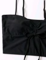 Bikinis con pantalones cortos delanteros con cordón para mujer, traje de baño de cintura alta, bañadores femeninos, traje de baño, ropa de playa 2025 - details 35