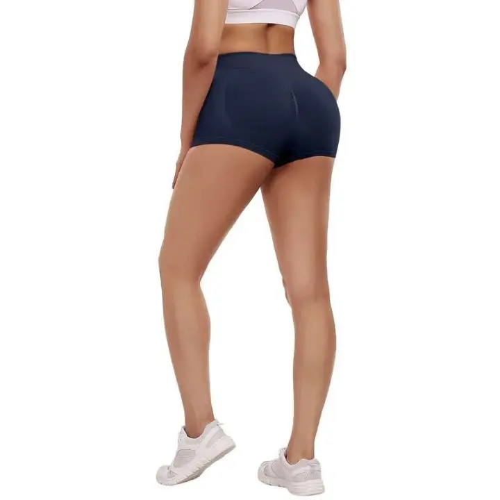 Pantalones cortos de tiro para mujer Bo, monos sin costuras para entrenamiento, gimnasio, correr, realzar la cadera, yoga y motociclistas - 1