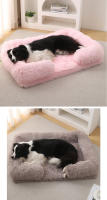 Cama De Perro Mediana Cubierta Por La Mitad Sofá Cuadrado Suave Para Gatos Relleno Total Cojín De Plush Casa Para Mascotas Materiales Ecológicos Lavable Mecánicamente - details 4
