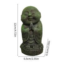 Estatua de monje Zen impermeable creativa, artesanía de resina, estatuilla de Bodhisattva, escultura de Buda realista, decoración de escritorio para el hogar - details 0
