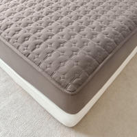 Bonenjoy-Funda de colchón acolchada, Sábana gruesa de Color sólido, Sábana elástica, ropa de cama para el hogar, sin funda de almohada, 1 unidad - details 9