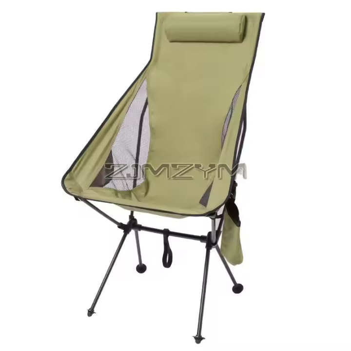 Silla con respaldo alto, ligera para acampar con reposacabezas, silla plegable portátil estable para acampar al aire libre, viaje de senderismo - 1