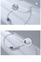 Pulsera de Plata para Mujer con Piedra de Água Marina Ajustable Ideal para Aniversarios y Regalos de Cumpleaños - details 6