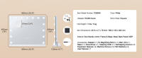 SucceBuy Espejo de tocador Hollywood con luces: 22,8 x 18,1 pulgadas, blanco, 15 bombillas regulables, 3 modos de color. Aumento desmontable 5X - details 5