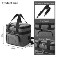 Bolsa de Almuerzo Térmica Portátil con Doble Aislamiento Bolsa Aislante Térmica Impermeable para Picnic con Correa Ajustable - details 13