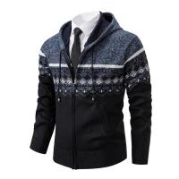 Chaqueta cálida de otoño e invierno para hombre, cárdigan de punto con capucha y chaqueta de algodón polar - details 8