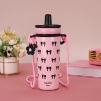 Taza térmica de paja de acero inoxidable, botella de agua aislada portátil a prueba de fugas, taza de café de gran capacidad para estudiantes - details 9