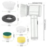 Cepillo de Limpieza Eléctrico Cepillo de Frotar Potente con 5 Cabezas Reemplazables para Baño y Cocina - details 8
