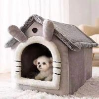 Cama suave para gato y perro, casa de invierno para dormir profundamente, cojín extraíble, tienda cerrada para mascotas, suministros para cachorros - details 0